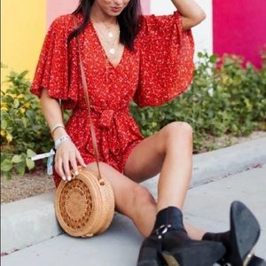 Red romper from Jack by BB Dakota